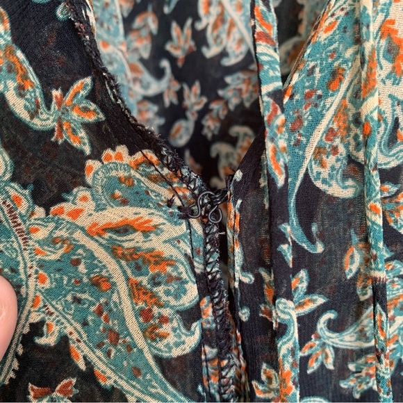 ZARA PAISLEY GREEN LONG SLEEVED BODYSUIT - Picture 4 of 10